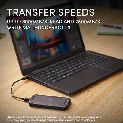 SanDisk Professional 4TB PRO-G40 SSD - 3000MB/s Read, Thunderbolt 3 & USB-C, Portable External Solid State Drive - SDPS31H-004T-GBCND