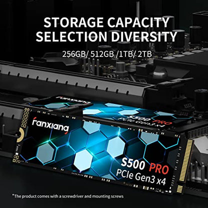 Fanxiang 256GB S500 Pro NVMe SSD M.2 PCIe Gen3x4 2280 Internal Solid State Drive - 3000MB/s