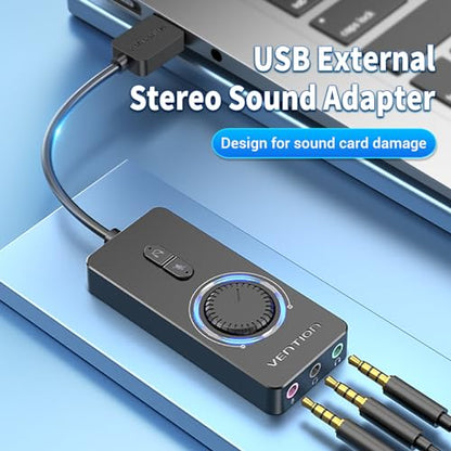 VENTION USB Sound Card 5059821084558 Stereo 48kHz 2.0 External Audio Adapter