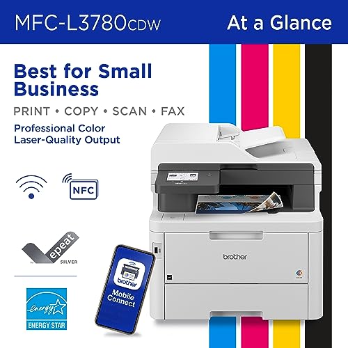 Brother MFC-L3780CDW Laser Color Multifunction Printer | 2400 x 600 dpi | Duplex Automatic | Wireless