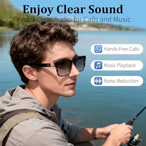 loangyunfone Smart Glasses KL02-Tortoiseshell Bluetooth Connectivity No Display Wearable Tech