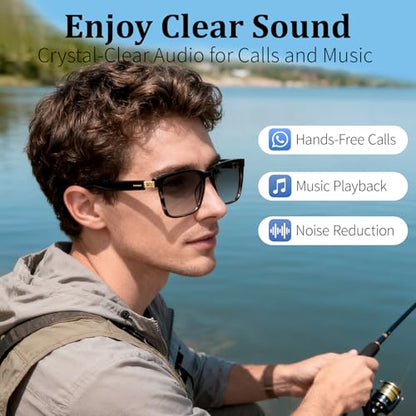 loangyunfone Smart Glasses KL02-Tortoiseshell Bluetooth Connectivity No Display Wearable Tech