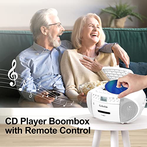 Gelielim Portable CD/Cassette Player BT-9224MU 3W Dual Speaker