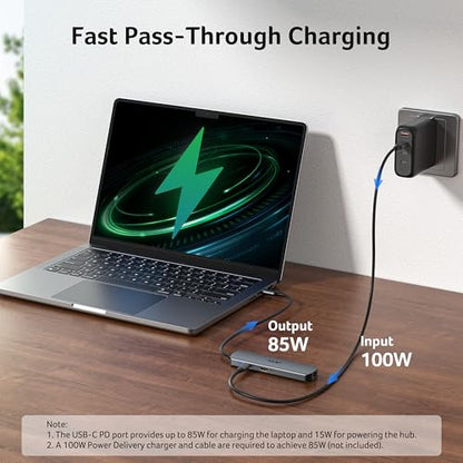 Acer 5.28" L x 1.38" W x 0.55" H ODK5D0 USB C Hub USB 3.0 to HDMI 4K Ethernet Ethernet Port Multiport Adapter