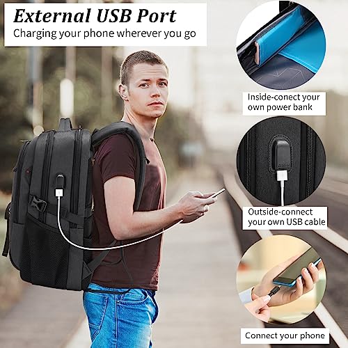 DUSLANG 17 Inch WD-30191 Laptop Backpack for College Travel Water Resistant Polyester Fabric