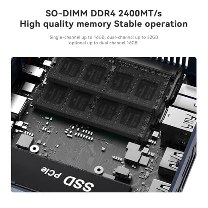 Beelink SER3 Mini PC, AMD Ryzen 3 3200U, 16GB DDR4 RAM, 500GB M.2 PCIE3.0 X4 SSD, 4K 3840x2160, Dual Display