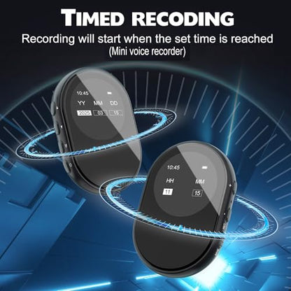 QWTYUT 128GB V18-128GB Digital Voice Recorder USB-C Mono WAV 1.4" Screen 9800h
