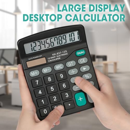 YesBes 4.25 Inch Calculator 5 Pack Solar Powered 12 Digits Basic Function