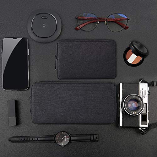 imComor Small & Large Portable Accessories Organizer Case, Black, 2 Count