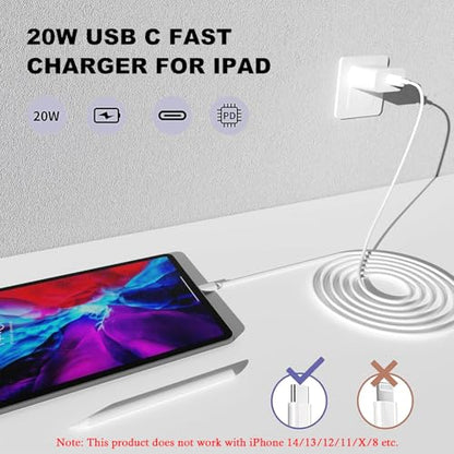 Icseio 20W A02018 USB Type C Wall Charger with 6FT Cable