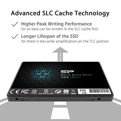 SP Silicon Power 256GB SU256GBSS3A55S25AH SATA III 2.5" Internal Solid State Drive