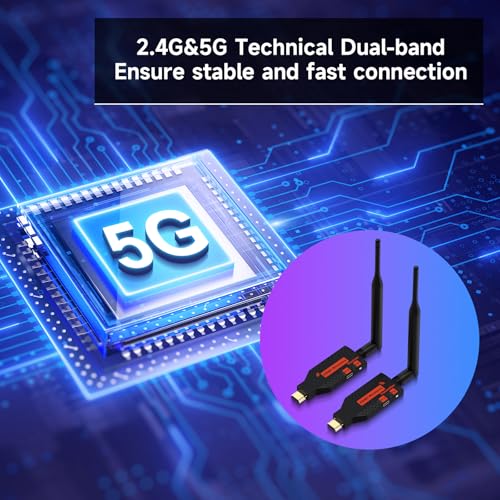 Taiquinix Wireless HDMI 100M 4K Decode 2.4G/5G HDMI Extender Kit