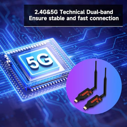 Taiquinix Wireless HDMI 100M 4K Decode 2.4G/5G HDMI Extender Kit