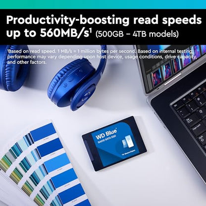 Western Digital 1000 GB WDS100T3B0A SATA Internal Solid State Drive SSD - SATA III 6 Gb/s, 2.5 inches, Up to 560 MB/s Read Speed