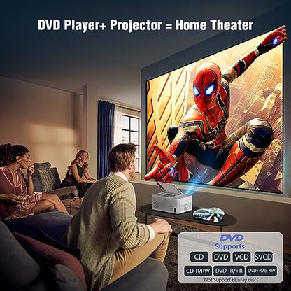 TMY 1080P 03ecbc90-d479-4f50-b92a-a64f79c3d0d2 LCD Projector with Built-In DVD Player