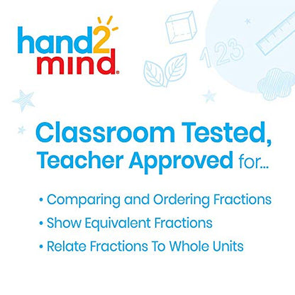 hand2mind 9 Count 93399 Rainbow Fraction Measuring Cups Educational Supplies