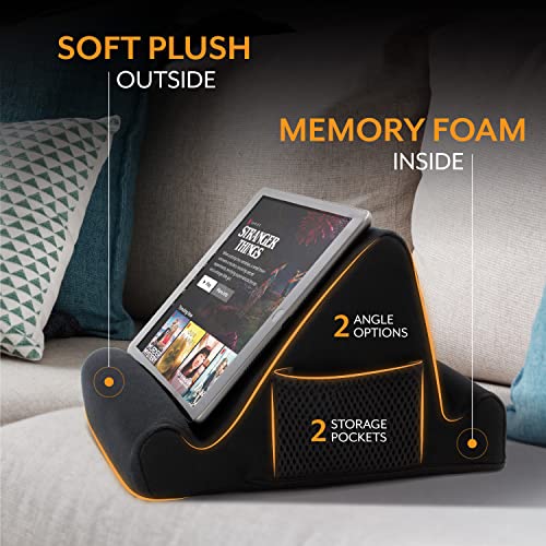Brookstone 10 x 6 x 10 inches BK1637 Tablet Holder Black Memory Foam Plush