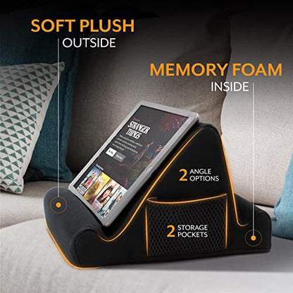 Brookstone 10 x 6 x 10 inches BK1637 Tablet Holder Black Memory Foam Plush