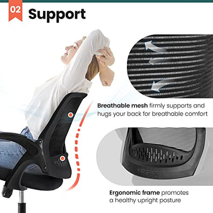 NEO CHAIR Mesh Chair NEC-BLACK Adjustable Height, Ergonomic, Indoor Office Chair
