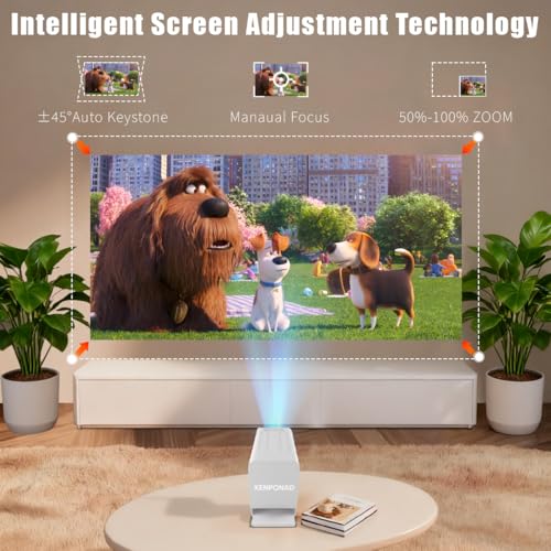 XENPONAD N6-2'' (ANDROID TV) 1280x720 260 ANSI Lumens LED Tabletop Mini Projector