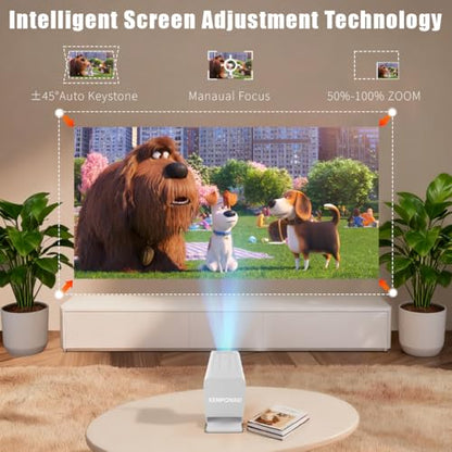 XENPONAD N6-2'' (ANDROID TV) 1280x720 260 ANSI Lumens LED Tabletop Mini Projector