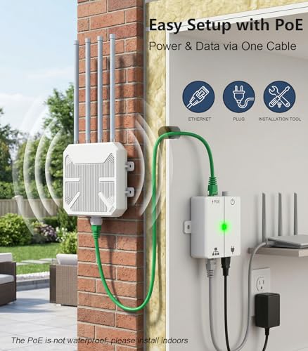 WAVLINK AX1800 Outdoor WiFi 6 Extender Dual-Band 2.4GHz 5GHz RJ45