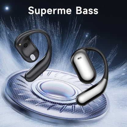 Hsility 1 Count YYK-Q16AI Wireless Open Ear Translation Earbuds 168 Languages AI 36 Hours Playtime