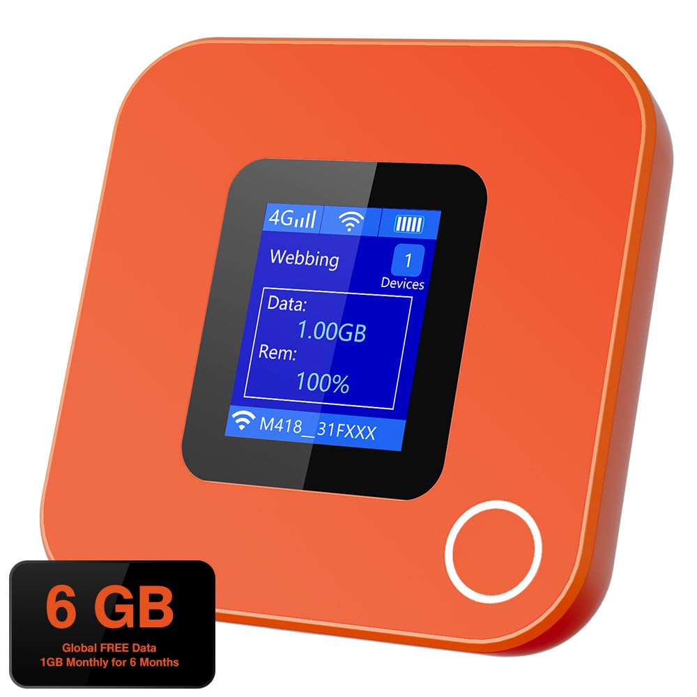 CarJoy 4G M418 Mobile Hotspot LTE 5000mAh Portable WiFi Global Connectivity