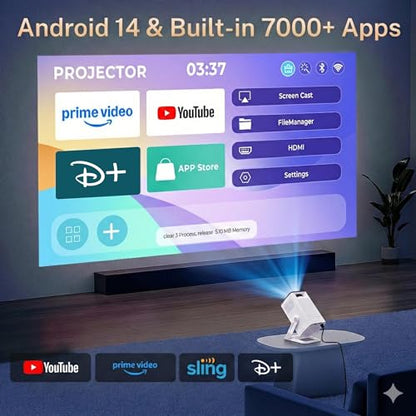 LYNCAST Mini Video Projector X1 1280x720 400 ANSI Lumens LCD Portable