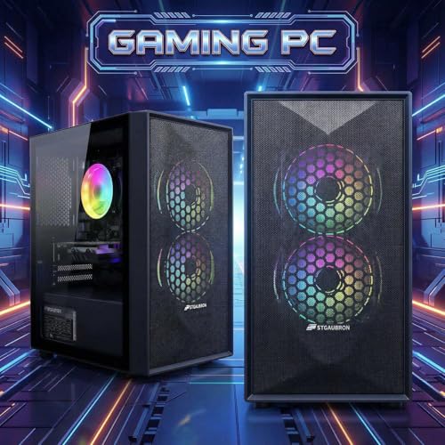 STGAubron ABR1222 Computer Tower Intel Core i5, 3.6 GHz, 16GB RAM, 512GB SSD, Windows 11 Home, 1920x1080, Black