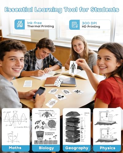 ORGBRO 3-Inch X3 Thermal Monochrome Printer 300 DPI Portable Labels