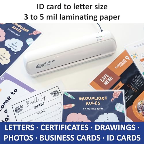 SINCHI 9-Inch Thermal Laminator, 3-5 Mil, 3-4 Min Warm-Up, Compact Lamination Machine