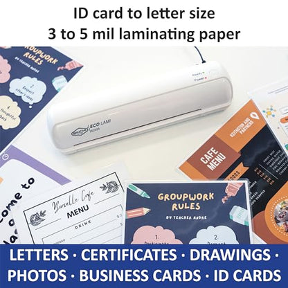 SINCHI 9-Inch Thermal Laminator, 3-5 Mil, 3-4 Min Warm-Up, Compact Lamination Machine