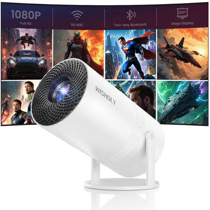 WISHOLY 5.2in X3 1920x1080 LCD Portable Projector