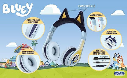 eKids Over Ear BU-B52 Bluetooth Headphones, 32 Ohm, 20Hz-20kHz Frequency Range, Plastic Enclosure, Wireless Connectivity