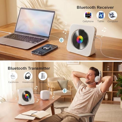 Gueray 7.44" KC906 Bluetooth CD Player 1 Disc WAV Home Audio