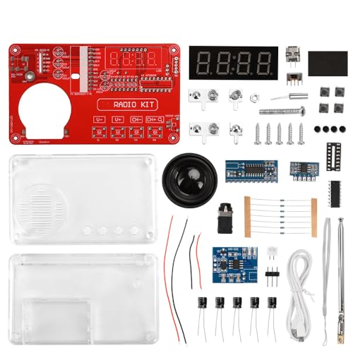 Diymore 4.5" x 2.8" x 3.5" FM Radio Kit, Model FM Radio Kit, Educational Electronics Project, Battery Powered, Mono Audio Output