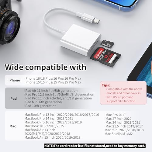 MaxRenard Dual-Slot SD Card Reader USB Type-C MicroSD Adapter