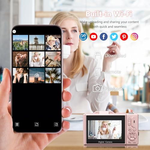 YYKLNYP Compact WD08 64MP 1080p/4K UHD 1/2.5-inch Digital CMOS Camera