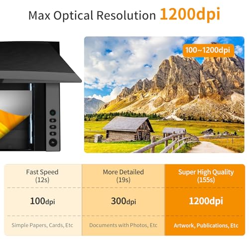 VIISAN A3 3120 Document Scanner – 1200 DPI, USB, 48 bits_per_pixel, 320 Grams, Scanning Speed of 8 Sec