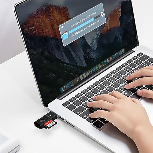 Wansurs 1 Pack USB3.0 Dual Slot Micro SD Card Reader CR034