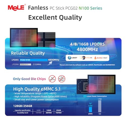 MeLE 0.41kg PCG02 N100 1920x1080 Stick PC