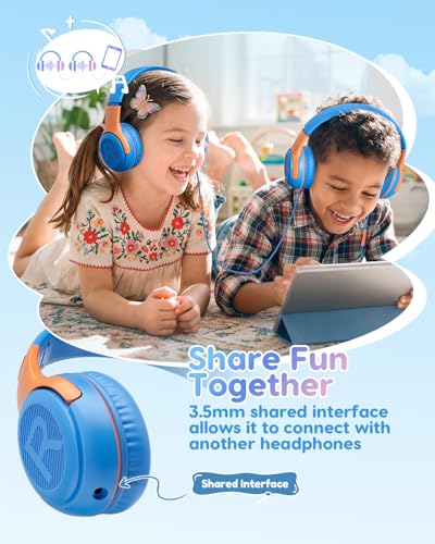 awatrue Over-Ear Headphones AT2 3.5mm Wired Headphones with Microphone