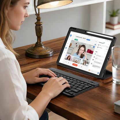 FINTIE 10-Inch EB00084 Bluetooth Wireless Keyboard for Android and iOS Devices