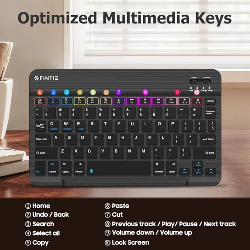 FINTIE 10-Inch EB00084 Bluetooth Wireless Keyboard for Android and iOS Devices