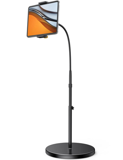 Lamicall FT01-B Gooseneck Tablet Floor Stand, Adjustable Height 63 Inches, Compatible with Tablets 4.7 to 12.9 Inches