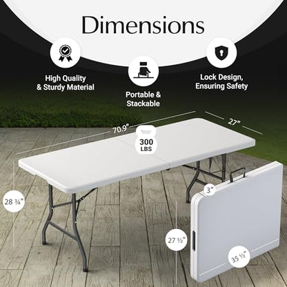 Our Modern Space 6 FT 1070 Dining Table Metal Plastic Rectangular