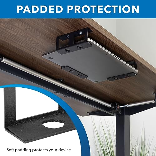 Mount-It! Under Desk Laptop Holder MI-7158 Black Alloy Steel