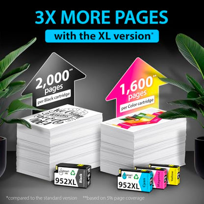 Smart Ink 952 952XL 4-Pack Inkjet Ink Water-Based Black/Cyan/Magenta/Yellow