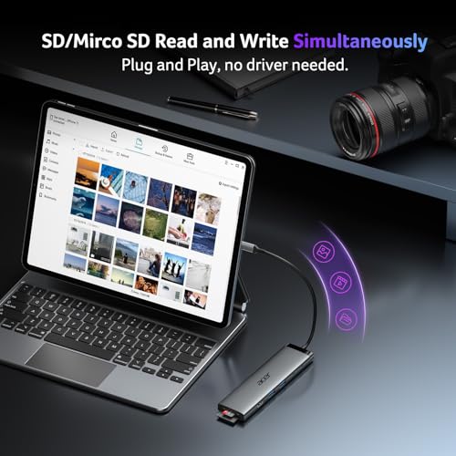 Acer 8 in 1 USB C Hub ODK520 10Gbps, 4K@60Hz, HDMI, USB 3.0, USB Type C